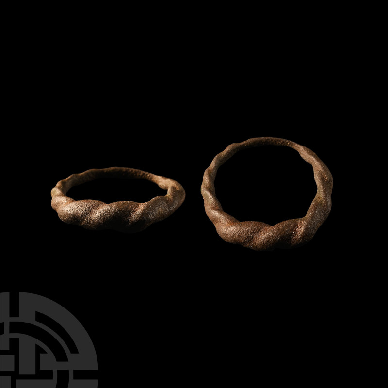 Viking Age Bronze Faux Twisted Ring
9th-11th century A.D. Composed of a slender...