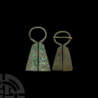 Viking Inspired Mordvinian Bronze Omega Brooch Pair