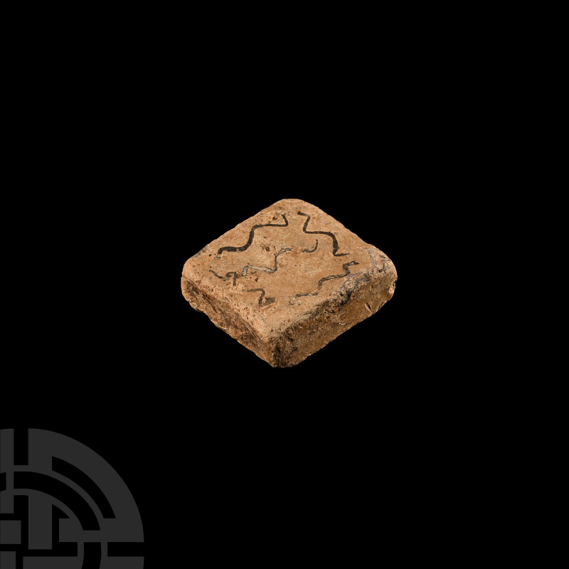 Anglo-Saxon Lead Inlaid Trade Weight
6th century A.D. Rectangular in form inlai...