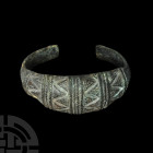 Viking Age Bronze Bracelet with Zig-Zag Design