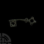 Viking Age Bronze Key with Quatrefoil-Shaped Handle