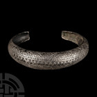 Viking Age Silver Stamp Decorated Bracelet