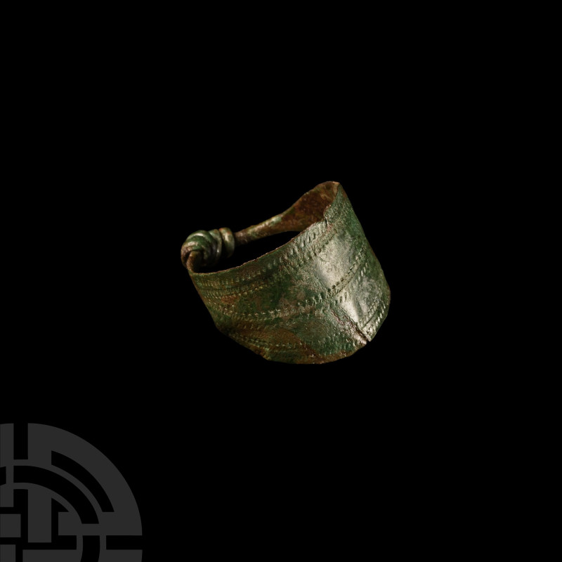 Viking Age Bronze Ring with Tremello Design
9th-11th century A.D. The tapering ...