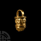 Pre-Viking Gold Filigree Aroma Bucket Pendant