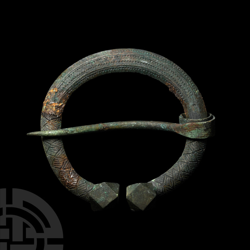 Large Viking Age Bronze Decorated Penannular Brooch
9th-11th century A.D. Compr...