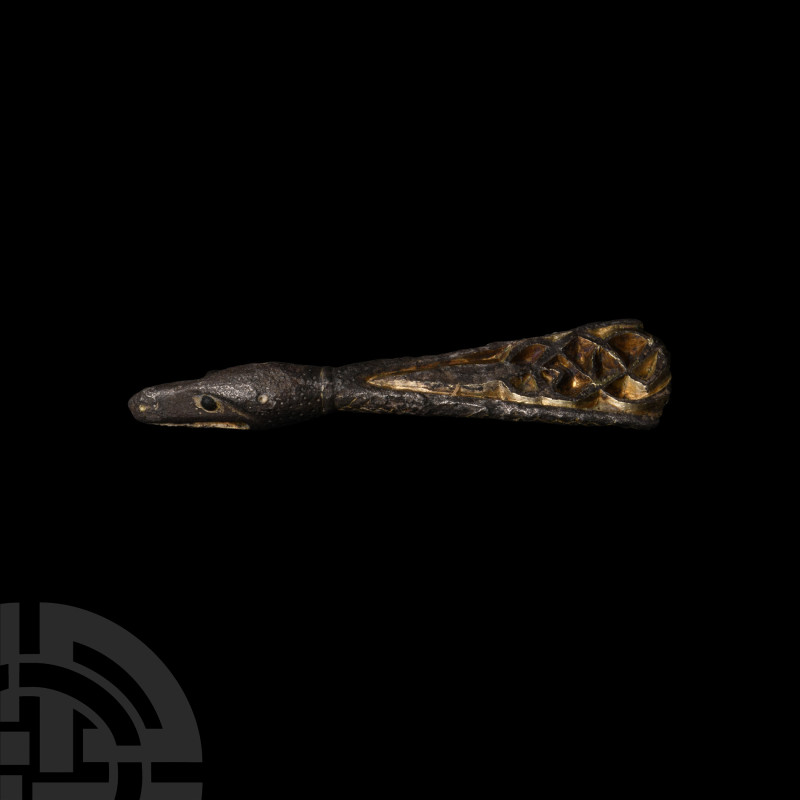Viking Age Silver-Gilt Zoomorphic Strap End
9th-11th century A.D. Comprising a ...