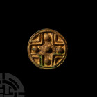 Viking Age Gilt Bronze Disc Brooch with Cross