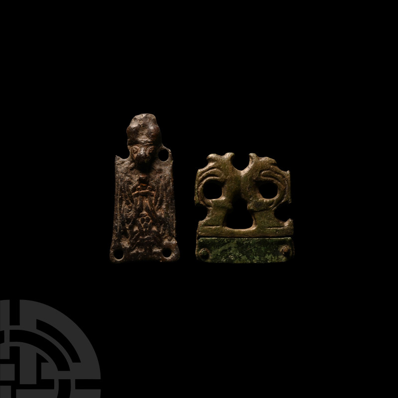 Viking Bronze Zoomorphic Strap End Collection
9th-11th century A.D. Comprising ...