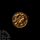 Viking Age Gilt Bronze Mount with Birds