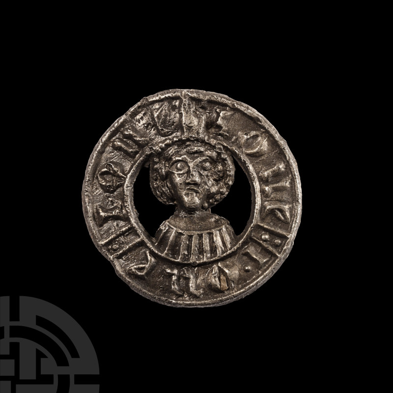Published Medieval Thames Pewter 'LOVE LOVE LOVE' Secular Badge
Circa 14th-15th...