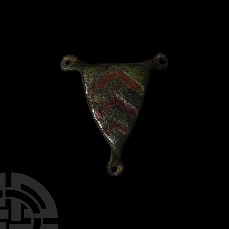 Medieval 'Clare Family' Bronze Heraldic Horse Saddle Mount
13th-14th century A....