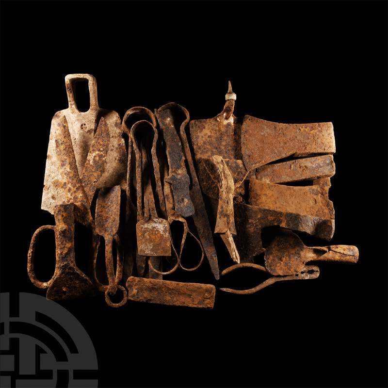 Medieval Iron Artefact Group
14th-16th century A.D. Mainly comprising shears; a...