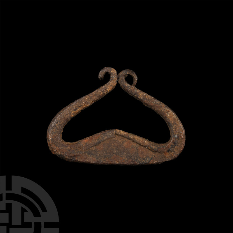 Medieval Iron Strike-a-Lite
11th-14th century A.D. Composed of an openwork body...