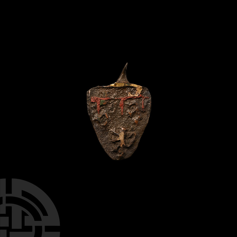 Medieval Knight's Heraldic Horse Harness Pendant
14th-15th century A.D. Heater-...