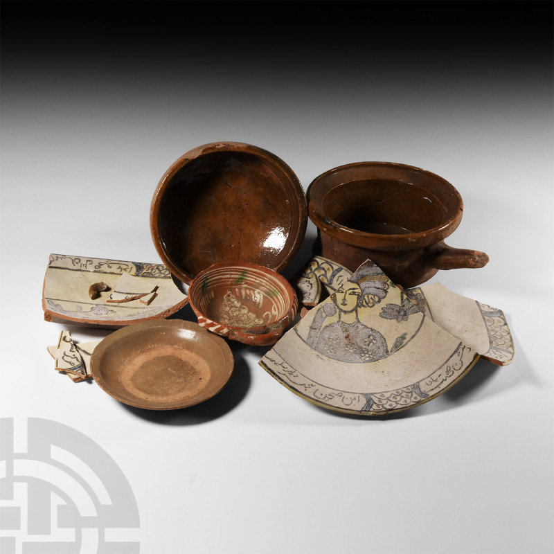 Medieval Ceramic Group
15th century A.D. and later. Comprising glazed pots and ...