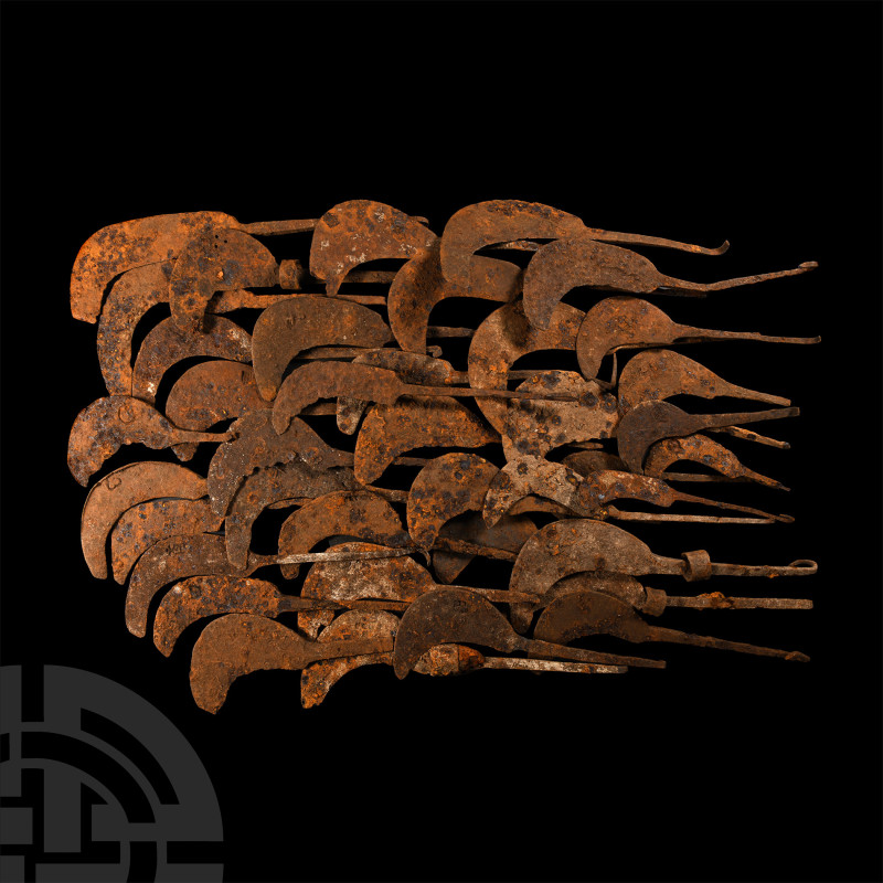 Medieval Iron Scythe Group
15th century A.D. and later. With various blade prof...