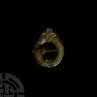 Medieval Gilt Bronze Ring Brooch