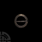 Medieval Silver-Gilt 'AMOR VINCIT OMNIA' Posy Ring Brooch
