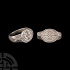 Medieval Silver Ring with Cross