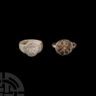 Post Medieval Silver Ring Group