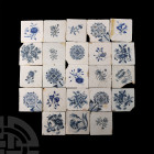 Post Medieval Dutch Glazed Ceramic Tile Group