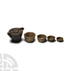 Post Medieval Nest of Bronze Cup Weights