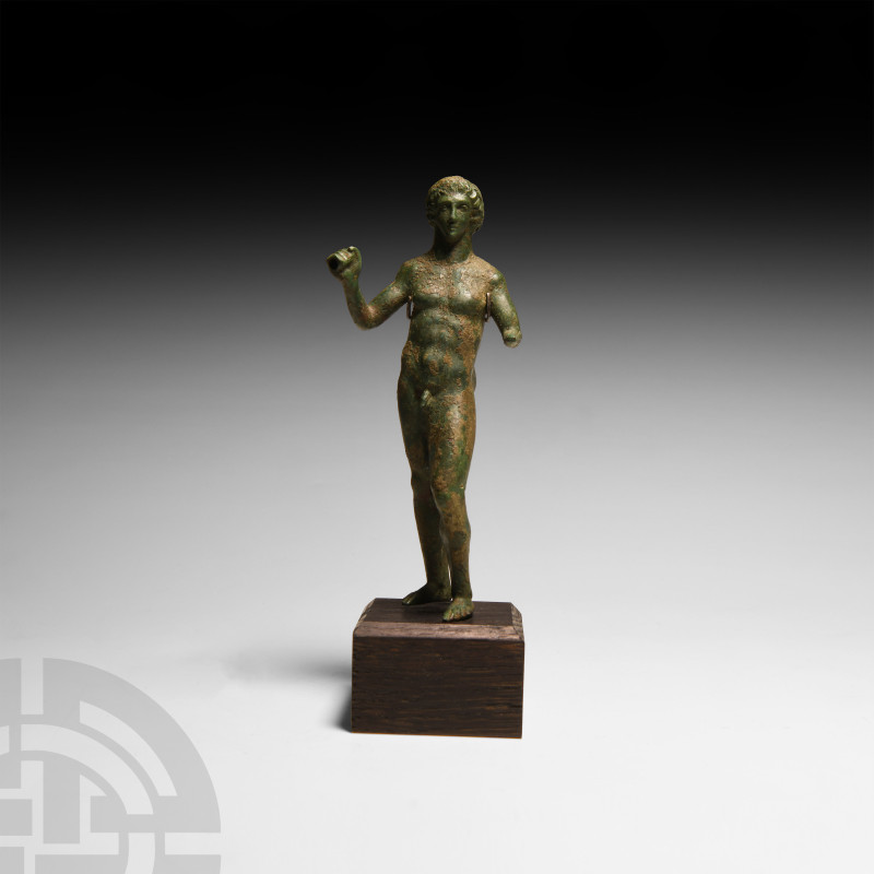 Post Medieval Bronze Statuette of a Nude Male
18th-19th century A.D. or earlier...