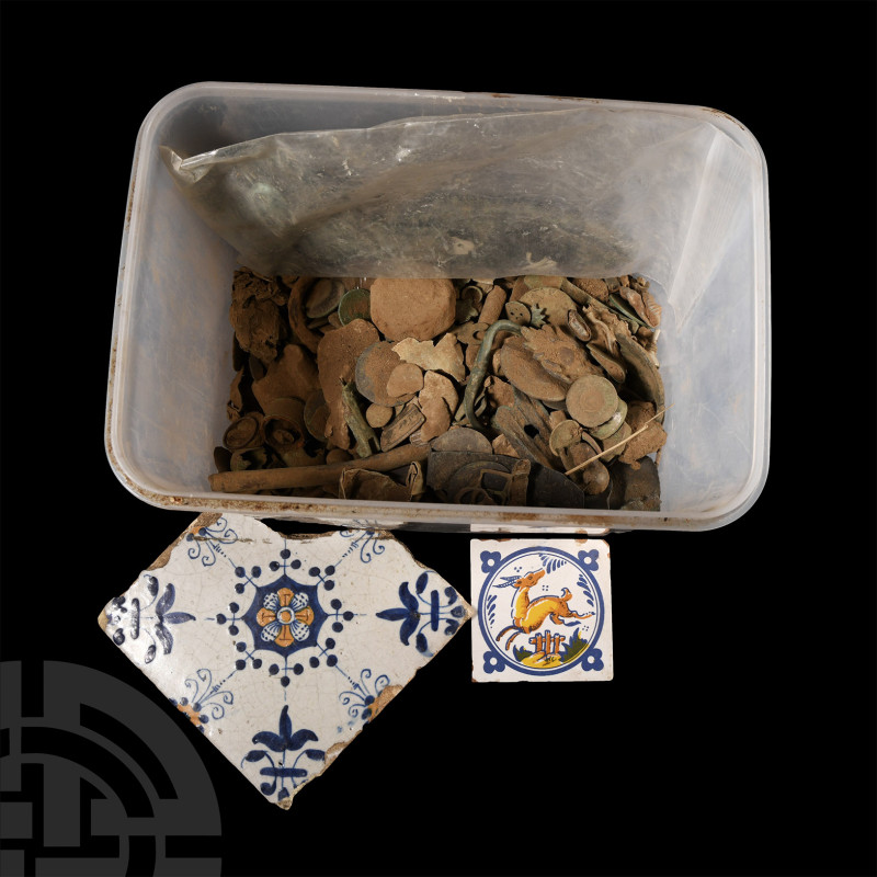 Copper-Alloy Artefact and Ceramic Tile Group
20th century A.D. and earlier. Com...