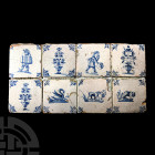 Post Medieval Dutch Glazed Ceramic Tiles