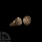 Tudor Period Bronze Ring with Bird