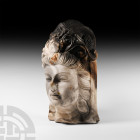Chinese Diademed Marble Head