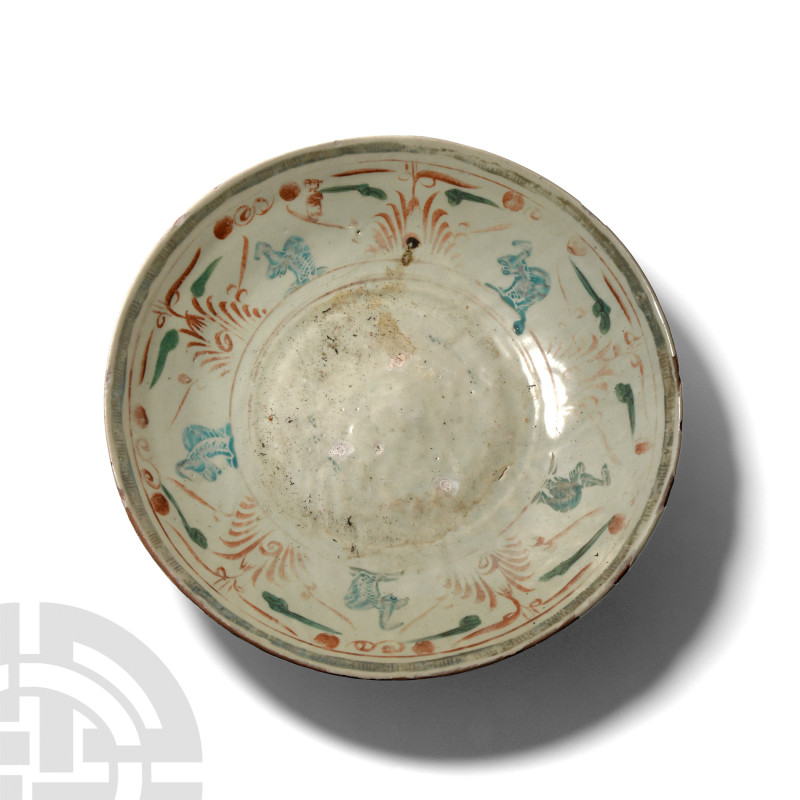 Chinese Glazed Ceramic Provincial Charger
Circa 17th century A.D. Decorated wit...