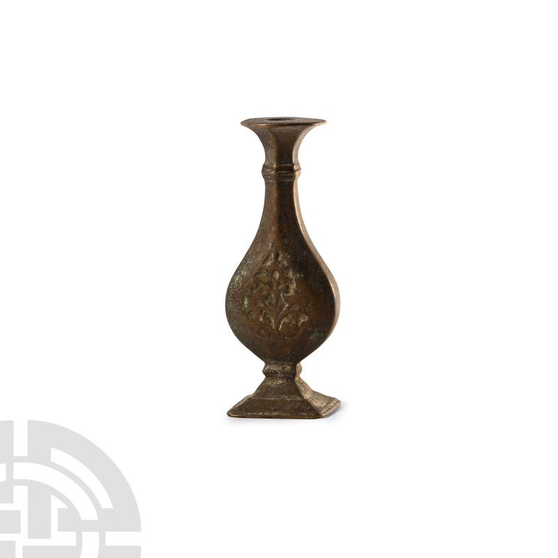 South East Asian Bronze Kohl Pot
18th-19th century A.D. Baluster-shaped with a ...