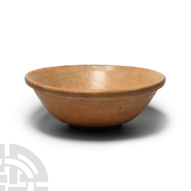 Chinese Tang Glazed Ceramic Bowl
Tang Dynasty, 618-907 A.D. or later. Formed wi...