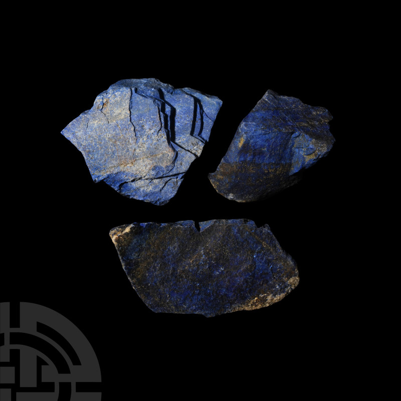 Natural History - Lapis Lazuli Mineral Specimen Group
. Three large pieces of e...