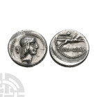 Ancient Roman Republican Coins - C Calpurnius Piso L f Frugi - Naked Horseman AR Denarius