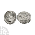 Ancient Roman Republican Coins - L Scribonius Libo - Puteal Scribonianum AR Denarius