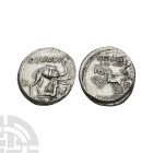 Ancient Roman Republican Coins - M Aemilius Scaurus / P Plautius Hypsaeus - Aretas AR Denarius