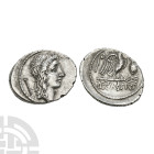 Ancient Roman Republican Coins - Q Cassius Longinus - Eagle AR Denarius