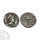 Ancient Roman Republican Coins - P Fonteius P f Capito - Mars AR Denarius