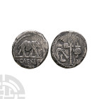 Ancient Roman Imperatorial Coins - Julius Caesar - Elephant AR Plated Denarius