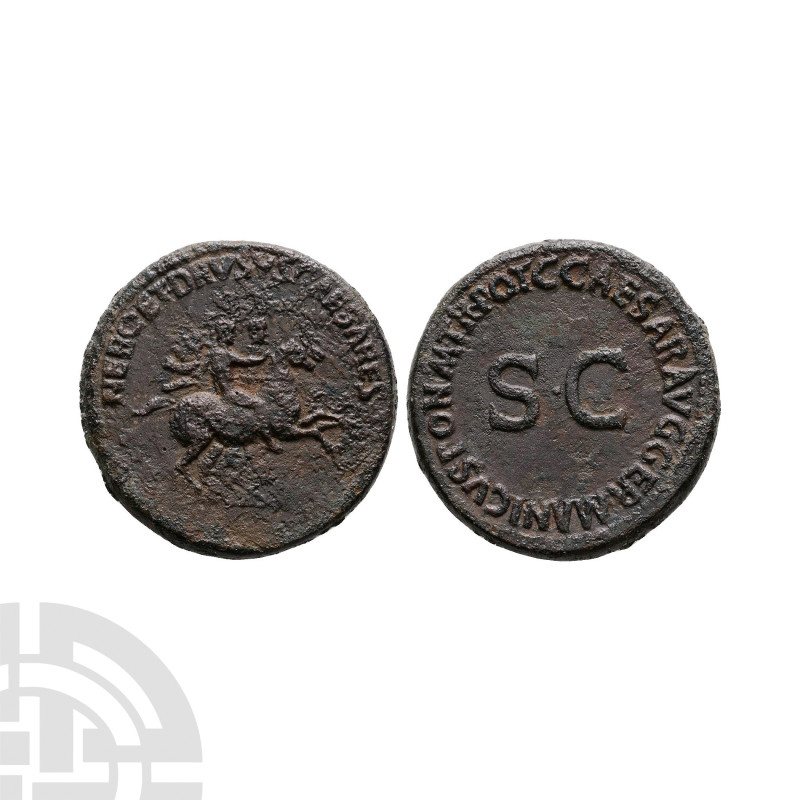 Ancient Roman Imperial Coins - Caligula - Nero and Drusus AE Dupondius
40-41 A....