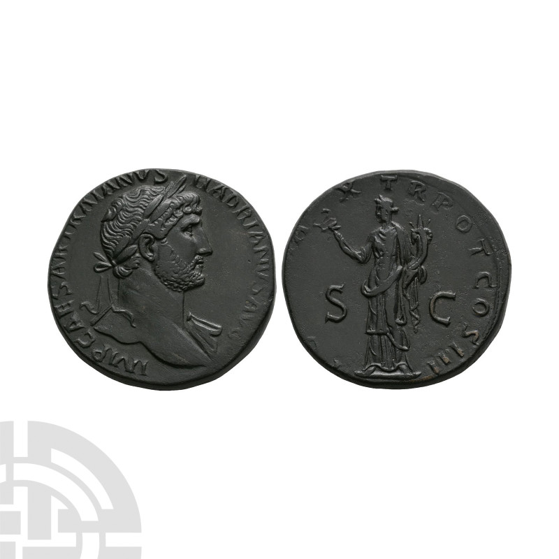 Ancient Roman Imperial Coins - Hadrian - Felicitas AE Sestertius
121 A.D. Rome ...