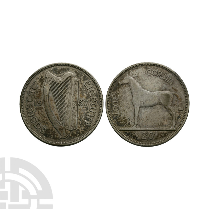 World Coins - Eire - 1937 - Halfcrown
Dated 1937 A.D. Obv: harp dividing date w...