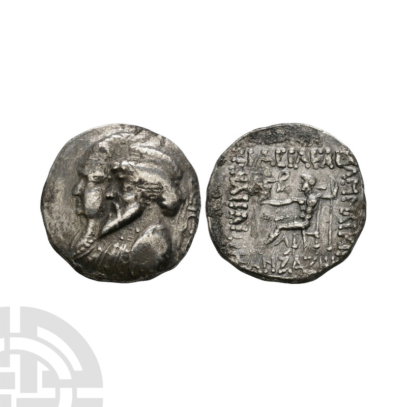 World Coins - Kings of Elymais - Kamnaskires III and Anzaze - Double Portrait Te...