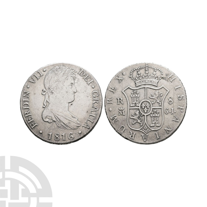 World Coins - Spain - Ferdinand VII - 1816 - 8 Reales
Dated 1816 A.D. Madrid mi...