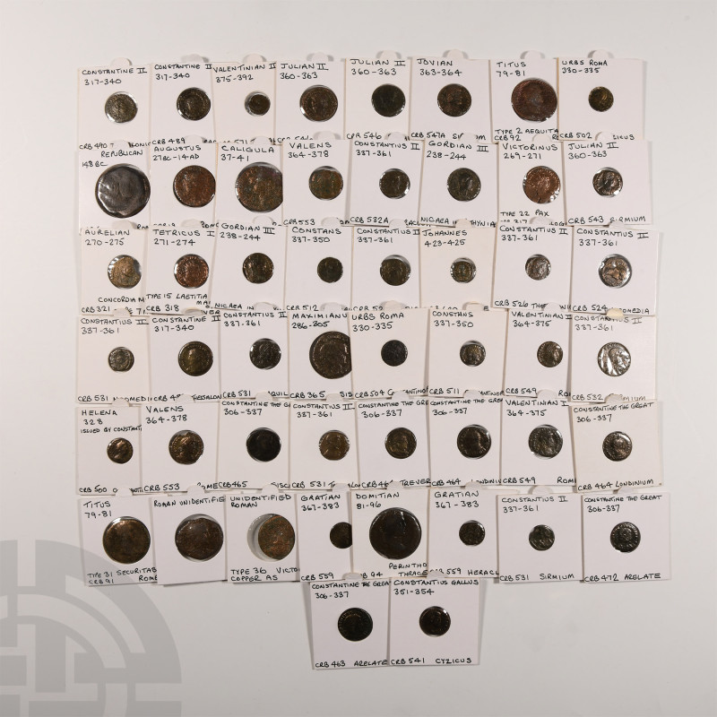 Ancient Roman Empire Coins - Mixed Bronzes Coin Group [50]
1st-4th century A.D....