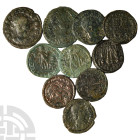 Ancient Roman Empire Coins - Mixed Late Bronzes Coin Group [10]