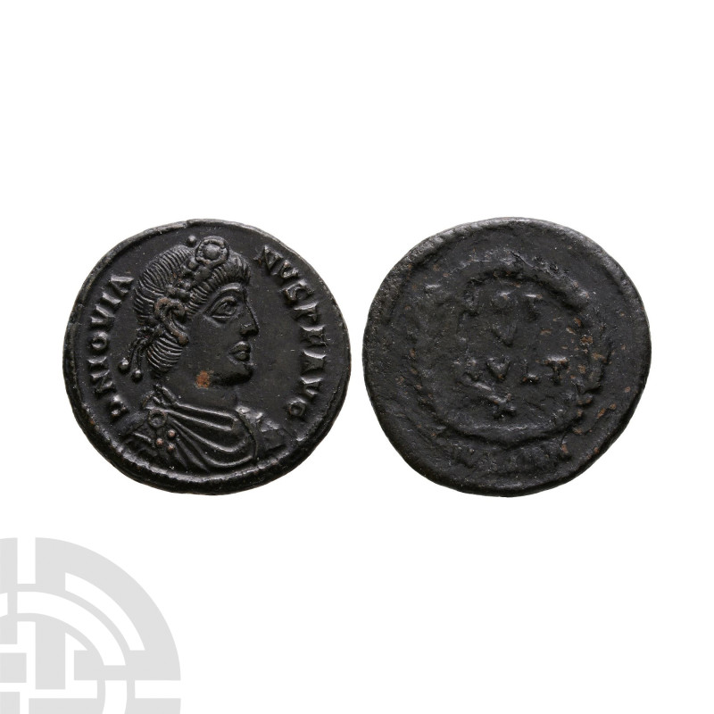 Ancient Roman Imperial Coins - Jovian - Wreath Bronze
June 363-February 364 A.D...