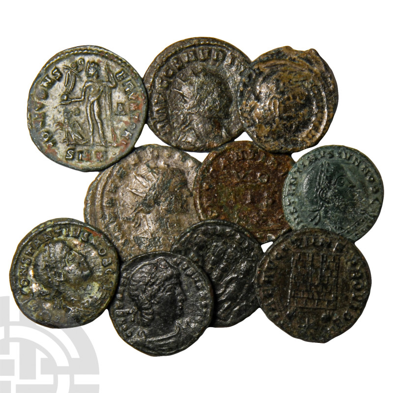 Ancient Roman Imperial Coins - Mixed Late Bronzes Coin Group [10]
4th century A...
